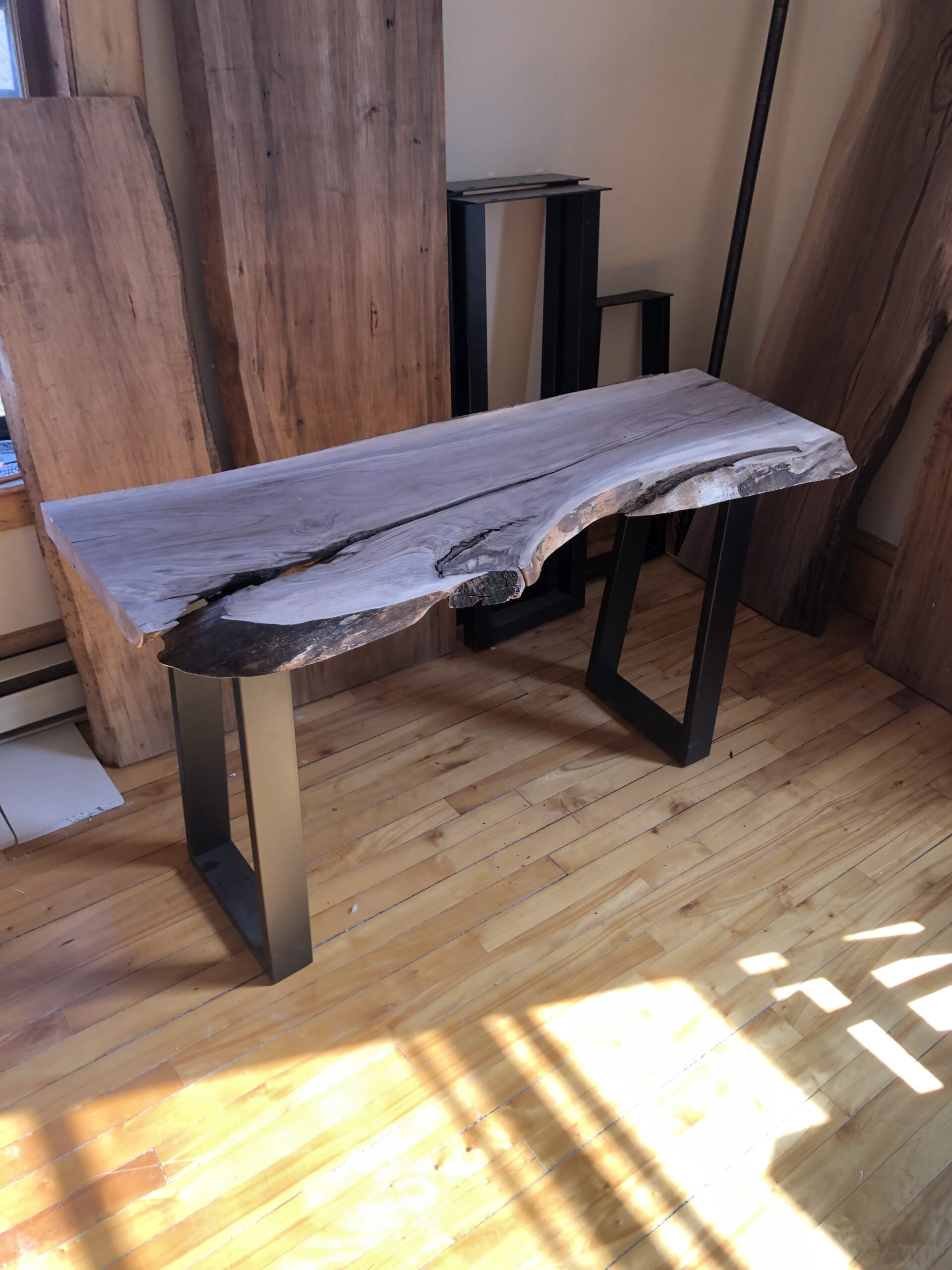 Live Edge Black Walnut - Desk - 4ft - Riverside Workshop