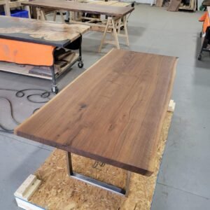 6.5ft x 3ft Black Walnut Live Edge Dining Table