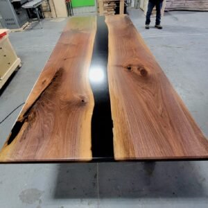 Black Walnut Epoxy Conference Table 9ft by 4ft