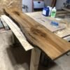 Live Edge Benches Stained Slab