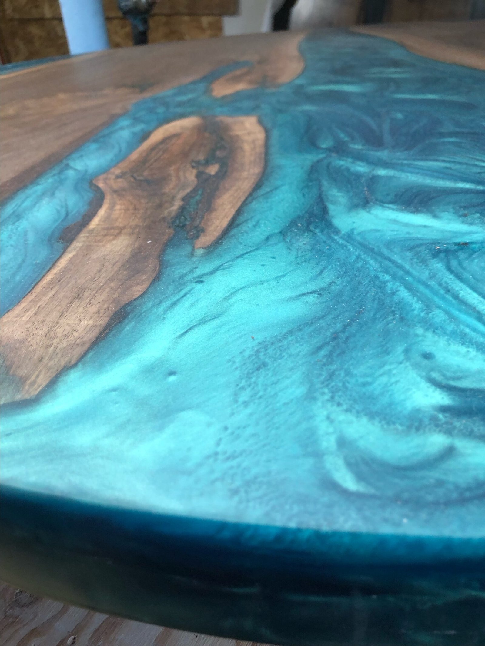 4-5ft-round-walnut-epoxy-table-side-profile 4.5ft round black walnut epoxy dining table side profile