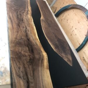 Black Walnut Epoxy River Barn Door 7ft x 3.5ft