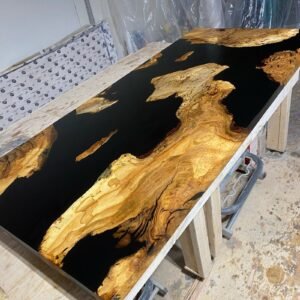 6ft8 x 3ft Maple Burl Epoxy River Table