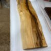 Maple calcite blue epoxy highlights console table full view