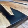 5ft ambrosia maple black epoxy river coffee table angled view