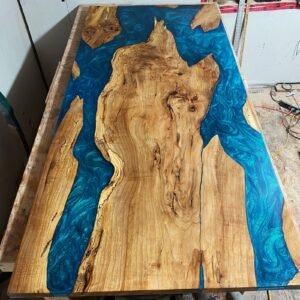 Sugar Maple 8ft x 3.5ft Epoxy River Table