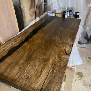 Sugar Maple 65" x 30" Custom Epoxy River Office Desk